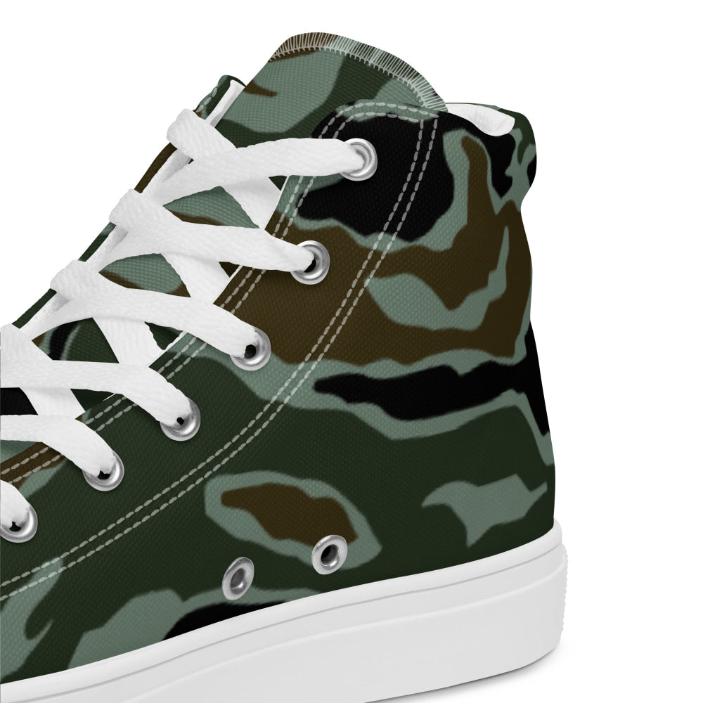 South Korean Special Forces Noodle Swirl CAMO Men’s high top canvas shoes - Mens High Top Canvas Shoes