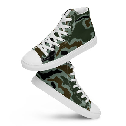 South Korean Special Forces Noodle Swirl CAMO Men’s high top canvas shoes - Mens High Top Canvas Shoes