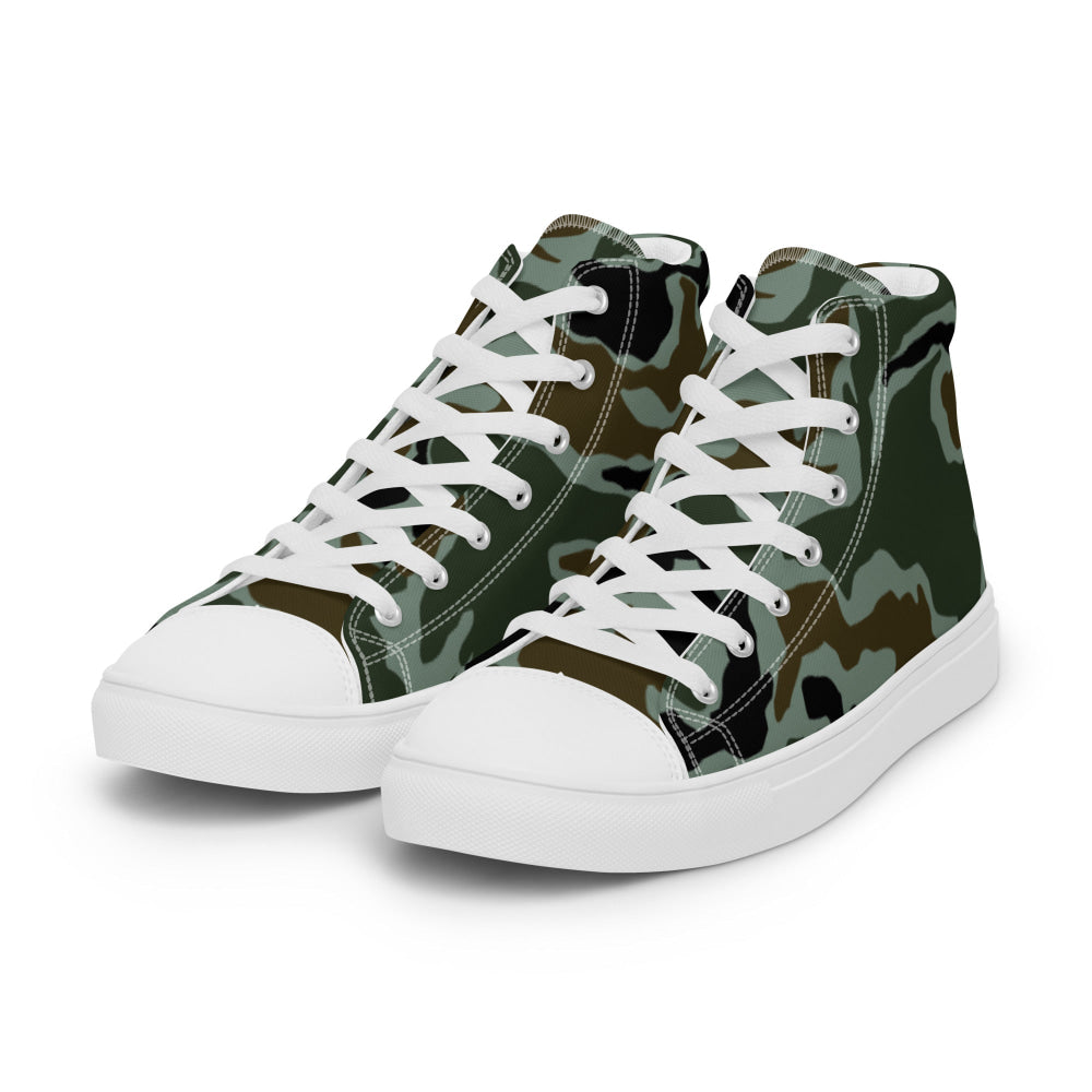 South Korean Special Forces Noodle Swirl CAMO Men’s high top canvas shoes - Mens High Top Canvas Shoes