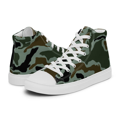 South Korean Special Forces Noodle Swirl CAMO Men’s high top canvas shoes - Mens High Top Canvas Shoes