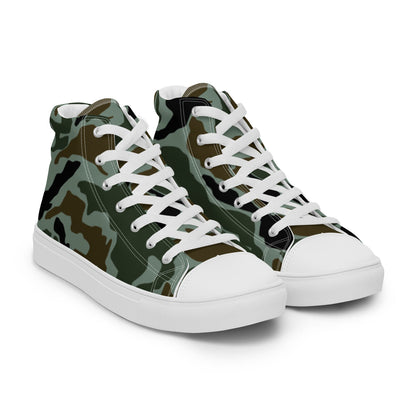 South Korean Special Forces Noodle Swirl CAMO Men’s high top canvas shoes - Mens High Top Canvas Shoes