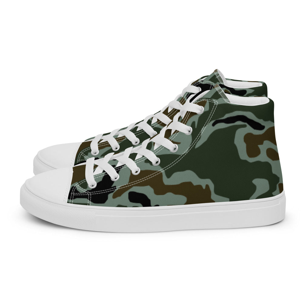 South Korean Special Forces Noodle Swirl CAMO Men’s high top canvas shoes - Mens High Top Canvas Shoes