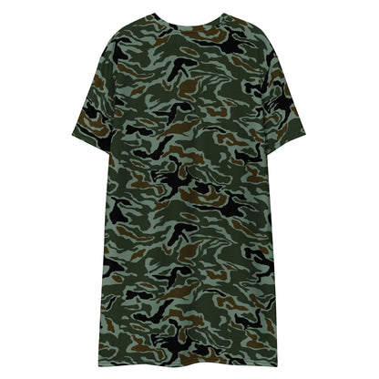 South Korean Special Forces Noodle Swirl CAMO T-shirt dress - Womens T-Shirt Dress