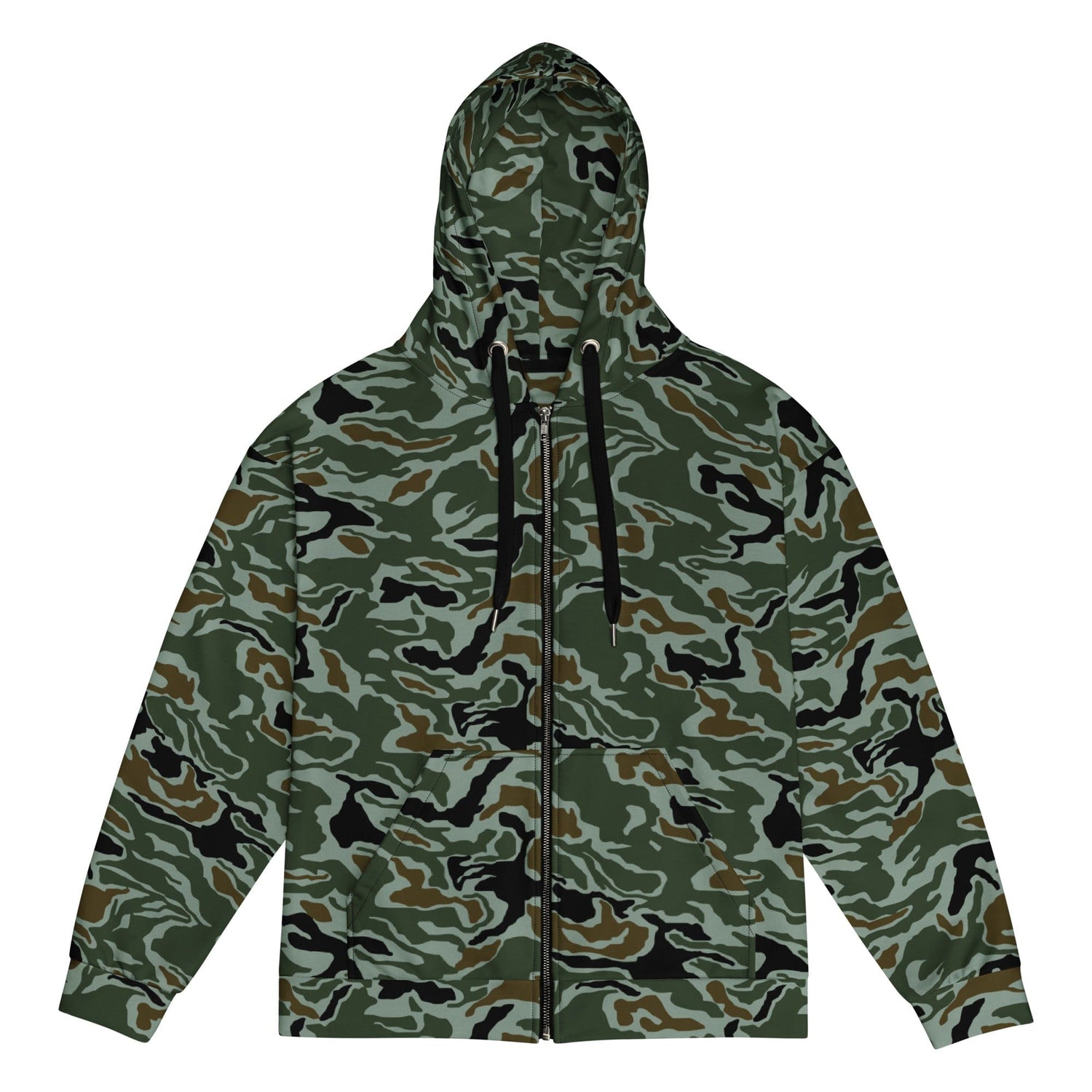 South Korean Special Forces Noodle Swirl CAMO Unisex zip hoodie - 2XS - Zip Hoodies