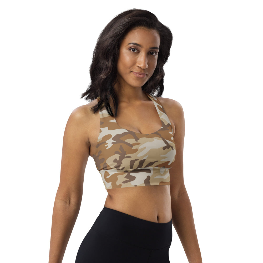 South Korean Tonghab Desert CAMO Longline sports bra - Womens Sports Bra