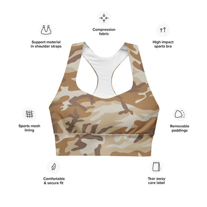 South Korean Tonghab Desert CAMO Longline sports bra - Womens Sports Bra