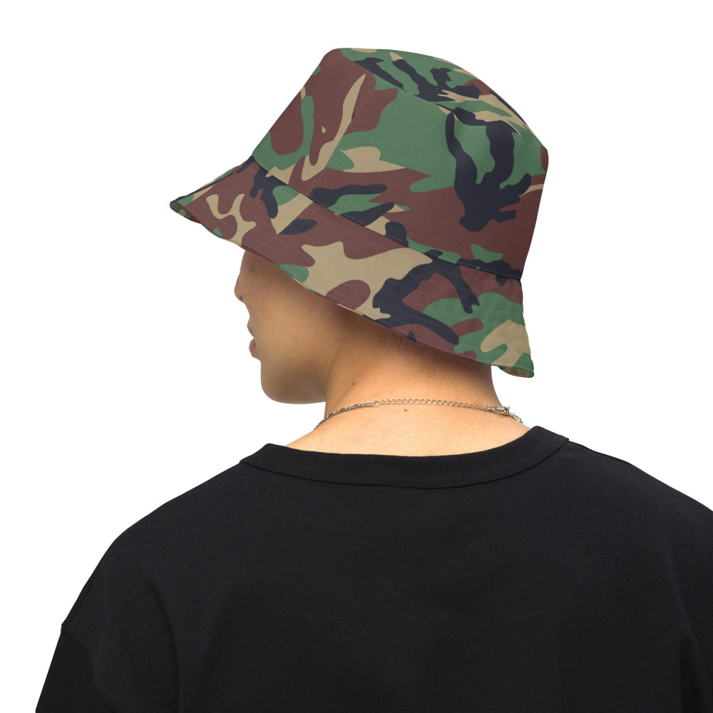 South Korean Tonghab Woodland CAMO Reversible bucket hat - S/M