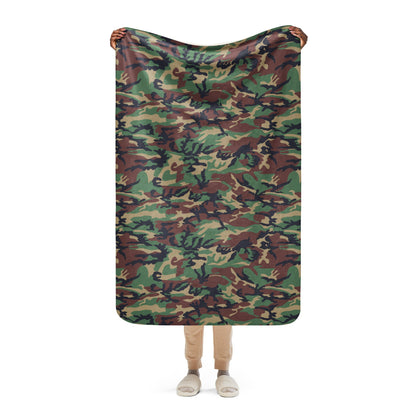 South Korean Tonghab Woodland CAMO Sherpa blanket - 37″×57″ - Blanket