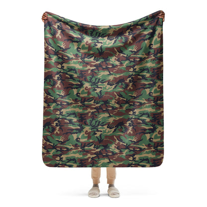 South Korean Tonghab Woodland CAMO Sherpa blanket - 50″×60″ - Blanket