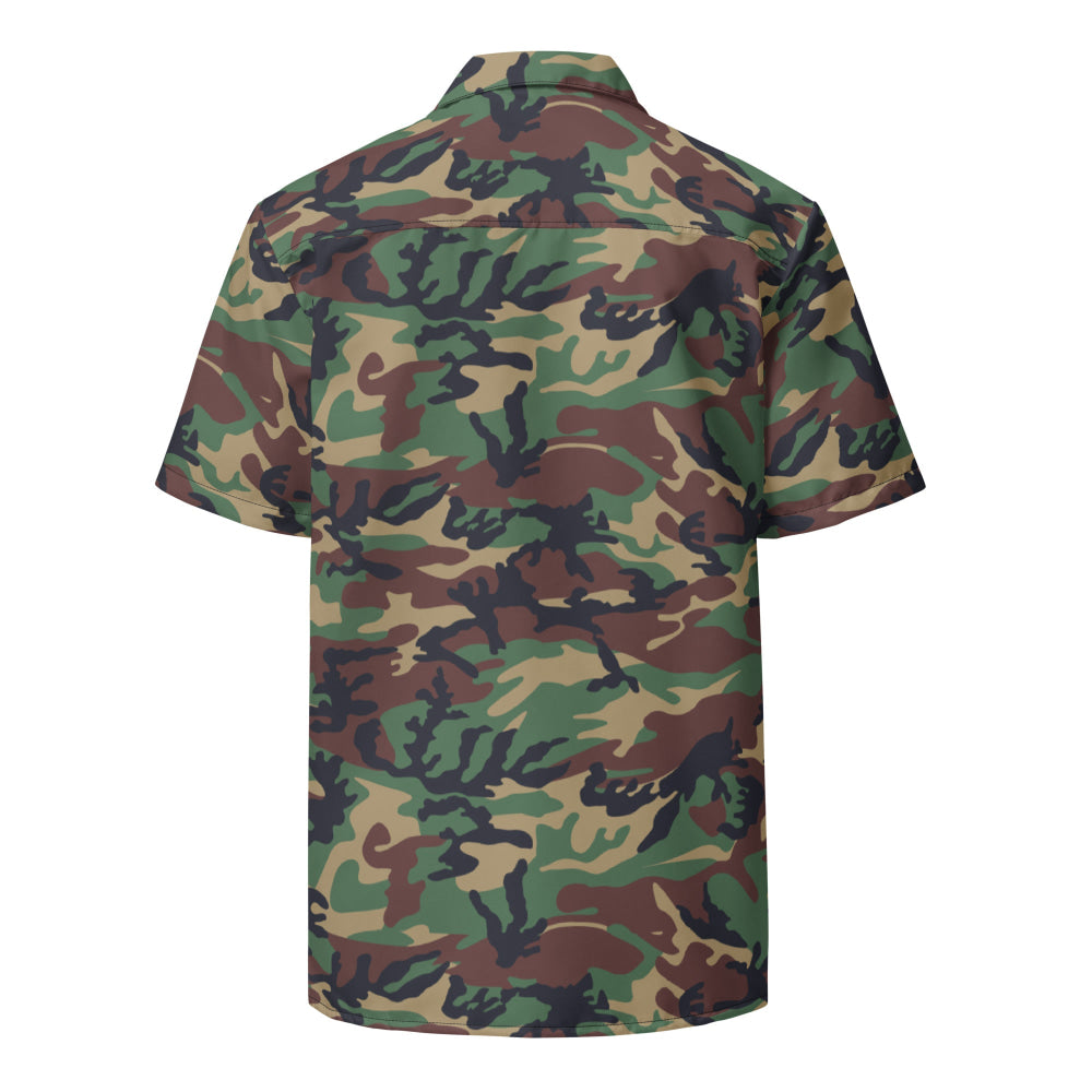 South Korean Tonghab Woodland CAMO Unisex button shirt - Button Shirt