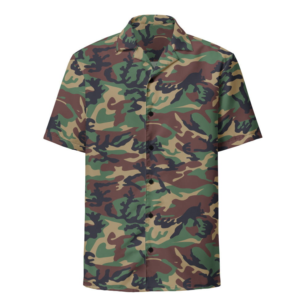 South Korean Tonghab Woodland CAMO Unisex button shirt - Button Shirt