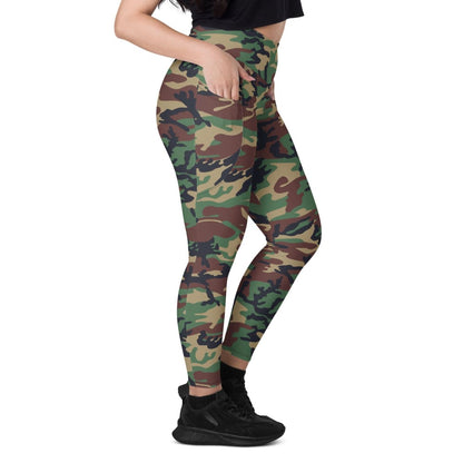 South Korean Tonghab Woodland CAMO Women’s Leggings with pockets