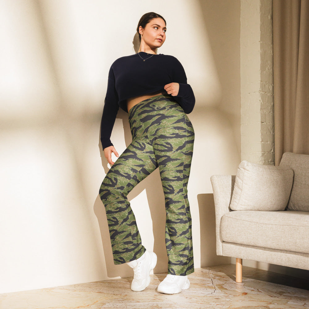 South Vietnam Original Tiger Stripe CAMO Flare leggings - Womens Leggings