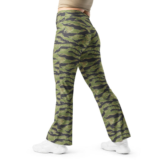 South Vietnam Original Tiger Stripe CAMO Flare leggings - 2XS - Womens Leggings