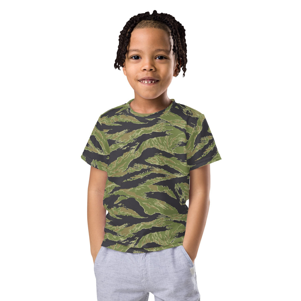 South Vietnam Original Tiger Stripe CAMO Kids crew neck t-shirt - 2T - Crew Neck T-shirt