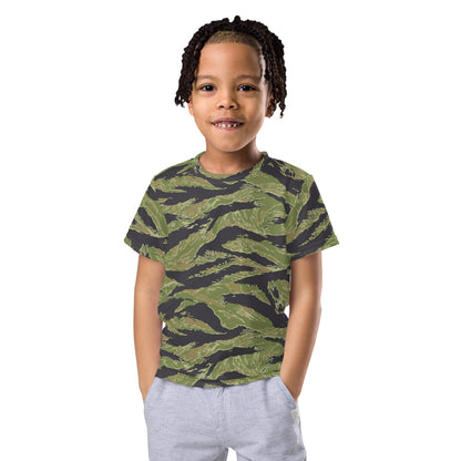 South Vietnam Original Tiger Stripe CAMO Kids crew neck t-shirt - 2T - Crew Neck T-shirt