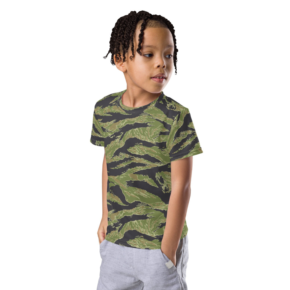 South Vietnam Original Tiger Stripe CAMO Kids crew neck t-shirt - Crew Neck T-shirt