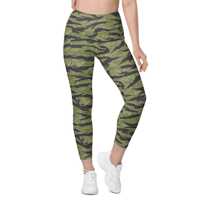 South Vietnam Original Tiger Stripe CAMO Leggings with pockets - Womens With Pockets