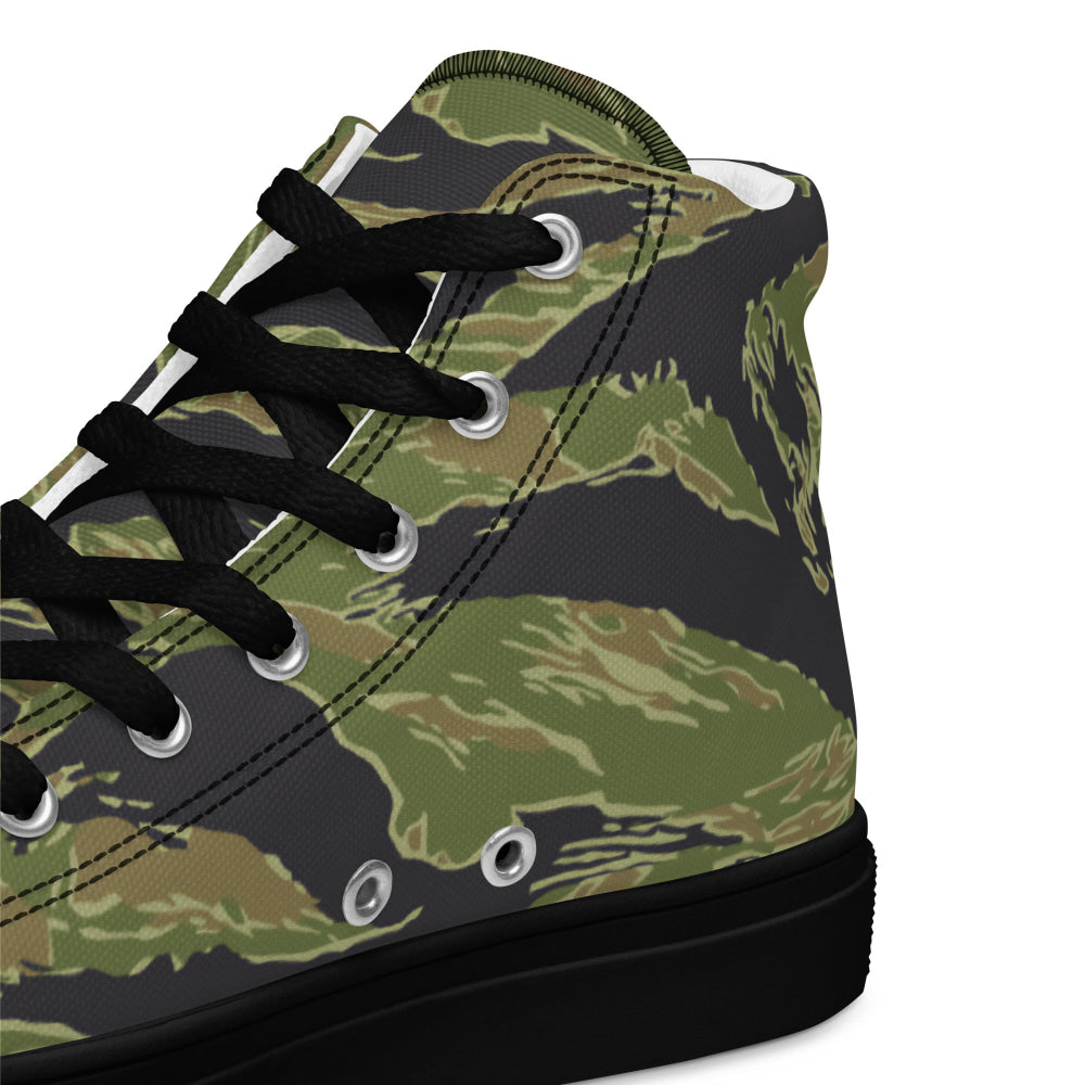 South Vietnam Original Tiger Stripe CAMO Men’s high top canvas shoes - Mens High Top Canvas Shoes