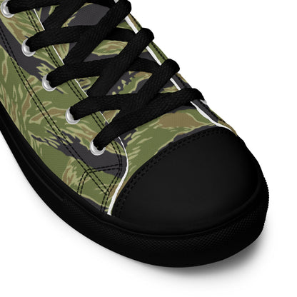 South Vietnam Original Tiger Stripe CAMO Men’s high top canvas shoes - Mens High Top Canvas Shoes