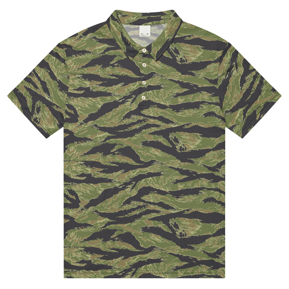 South Vietnam Original Tiger Stripe CAMO Men’s slim fit polo - XS - Mens Slim Fit Polo