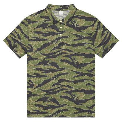 South Vietnam Original Tiger Stripe CAMO Men’s slim fit polo - XS - Mens Slim Fit Polo