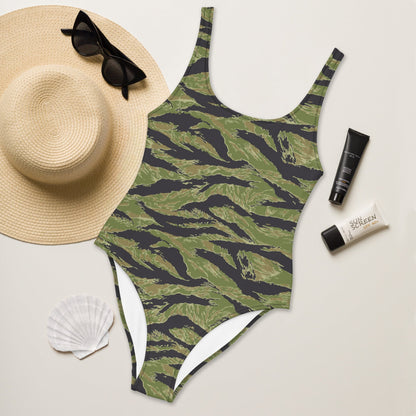 South Vietnam Original Tiger Stripe CAMO One-Piece Swimsuit - Womens