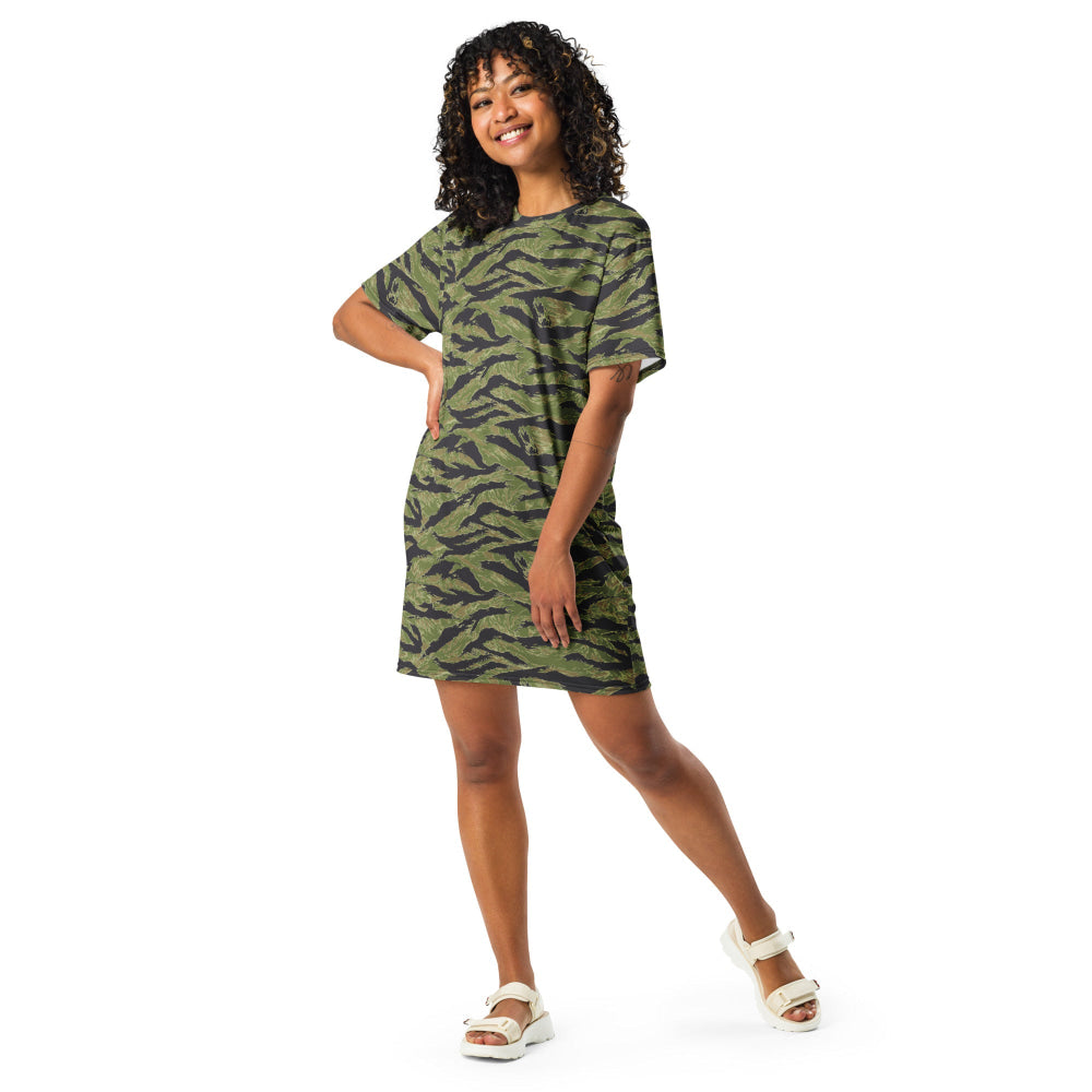 South Vietnam Original Tiger Stripe CAMO T-shirt dress - Womens T-Shirt Dress