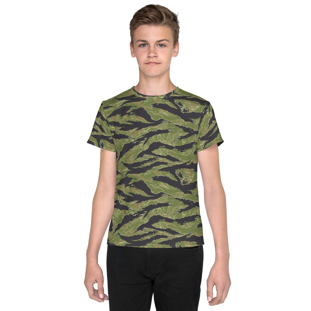 South Vietnam Original Tiger Stripe CAMO Youth crew neck t-shirt - 8 - Crew Neck T-shirt