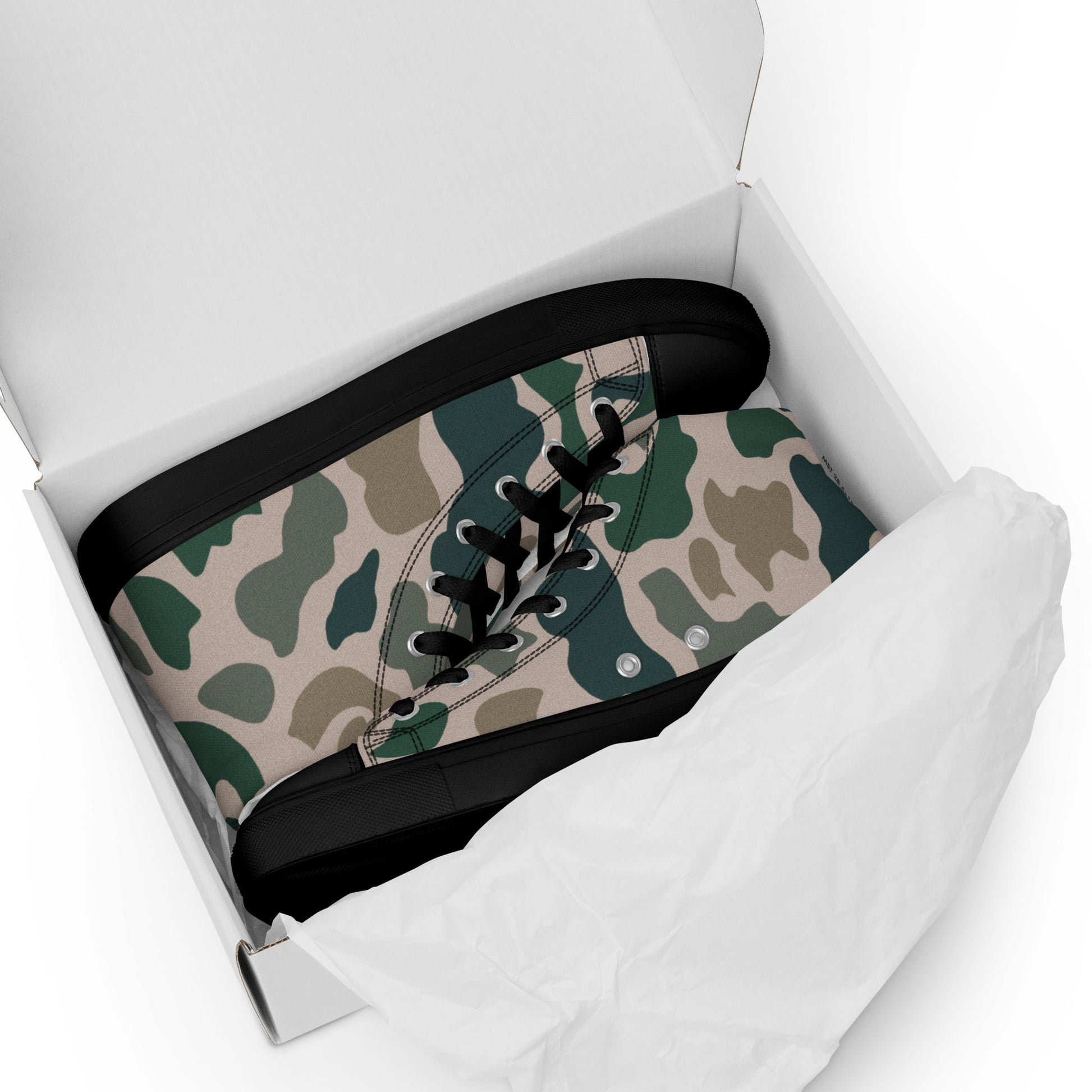 South Vietnamese ARVN Duck Hunter Beo Gam CAMO Mens high top canvas shoes - High Top Canvas Shoes