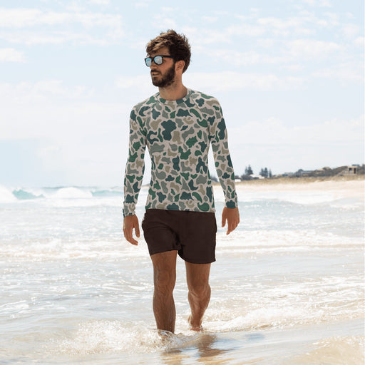 Duck Hunter ARVN Beo Gam CAMO Mens Long-Sleeve Rash Guard - XS