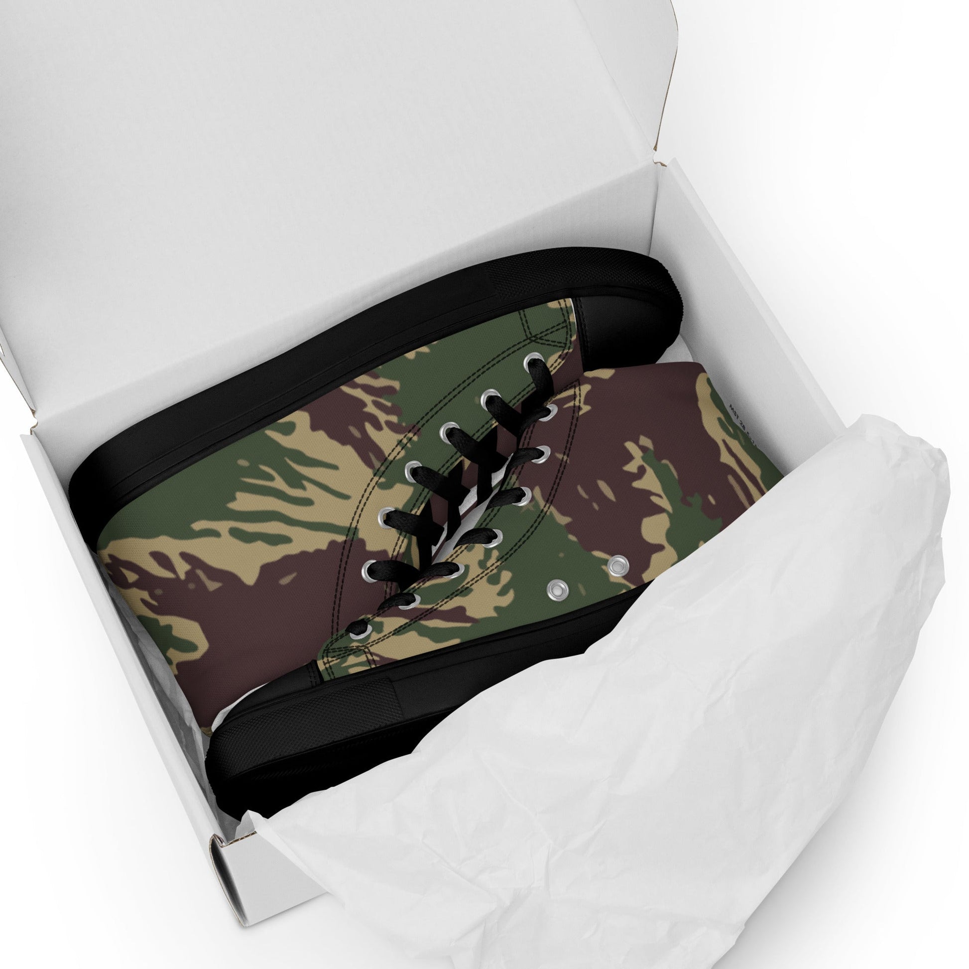 South Vietnamese ARVN Starburst CAMO Mens high top canvas shoes - High Top Canvas Shoes