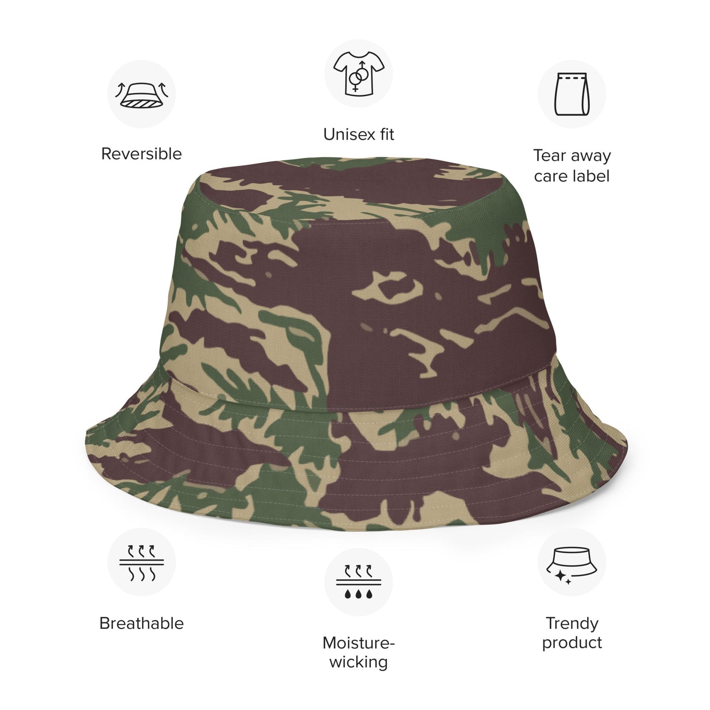 South Vietnamese ARVN Starburst CAMO Reversible bucket hat Bucket Hats