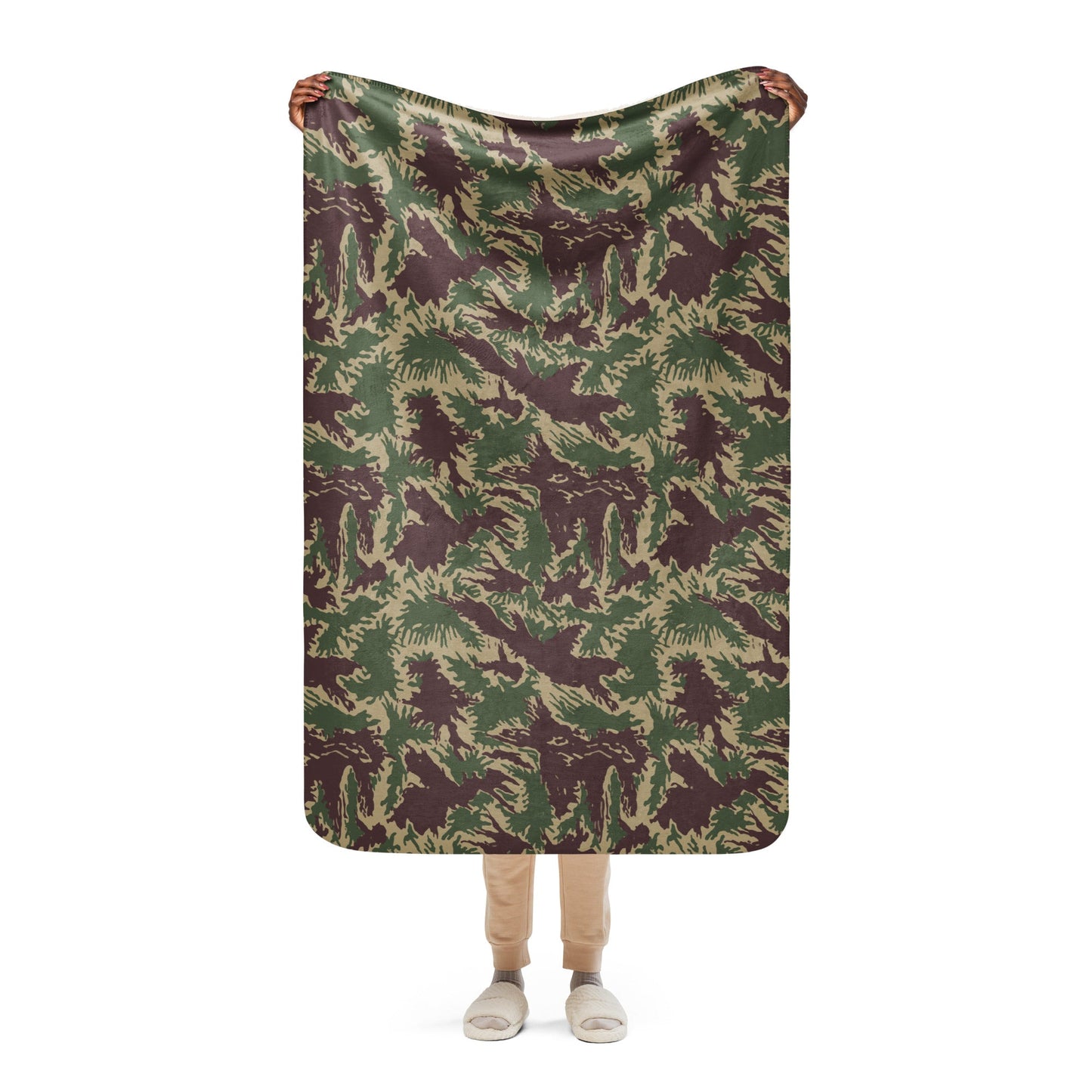South Vietnamese ARVN Starburst CAMO Sherpa Blanket - 37″×57″