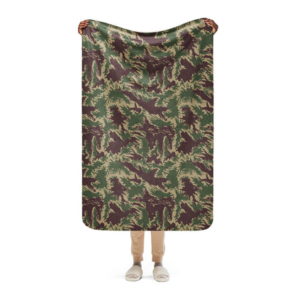 South Vietnamese ARVN Starburst CAMO Sherpa Blanket - 37″×57″