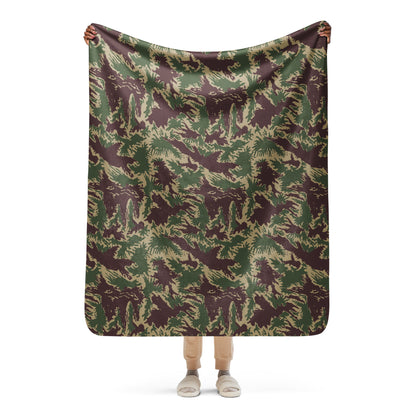 South Vietnamese ARVN Starburst CAMO Sherpa Blanket - 50″×60″