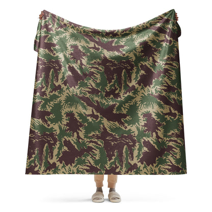 South Vietnamese ARVN Starburst CAMO Sherpa Blanket - 60″×80″