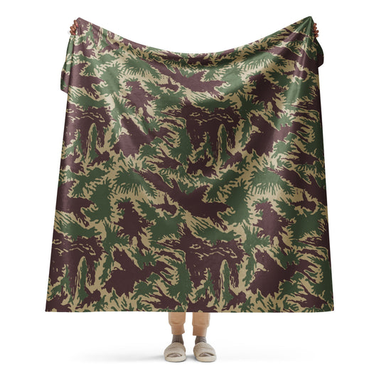 South Vietnamese ARVN Starburst CAMO Sherpa Blanket - 60″×80″