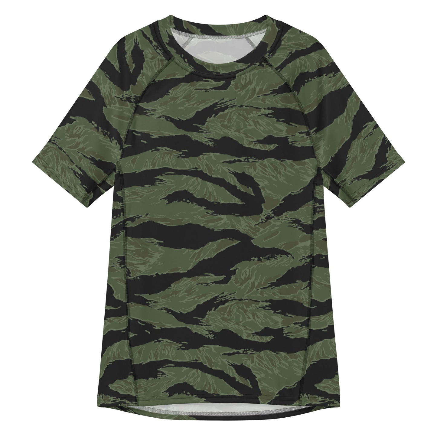 South Vietnamese ARVN Tiger Stripe CAMO Mens Short-Sleeve Rash Guard - 2XS - Short-sleeve Guards