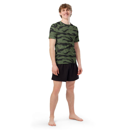 South Vietnamese ARVN Tiger Stripe CAMO Mens Short-Sleeve Rash Guard - Short-sleeve Guards