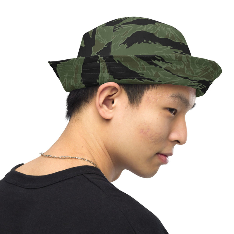 Tiger Stripe ARVN Ranger CAMO Reversible Bucket Hat - Head