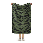 Tiger Stripe ARVN Ranger CAMO Sherpa Blanket - 37″×57″