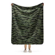 Tiger Stripe ARVN Ranger CAMO Sherpa Blanket - 50″×60″