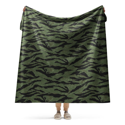 Tiger Stripe ARVN Ranger CAMO Sherpa Blanket - 60″×80″