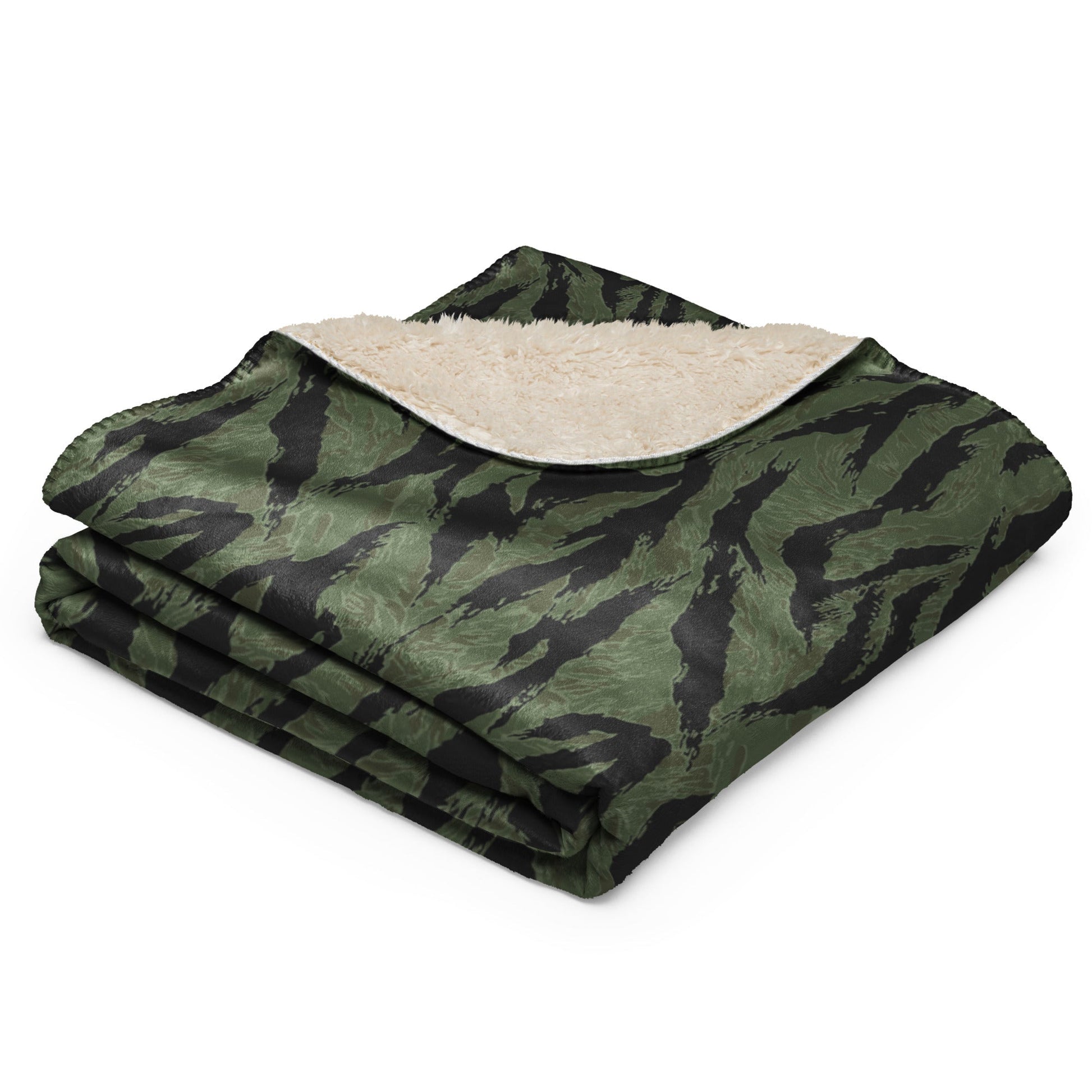 South Vietnamese ARVN Tiger Stripe CAMO Sherpa blanket - Blanket