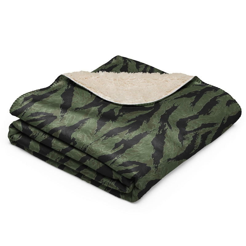 Tiger Stripe ARVN Ranger CAMO Sherpa Blanket