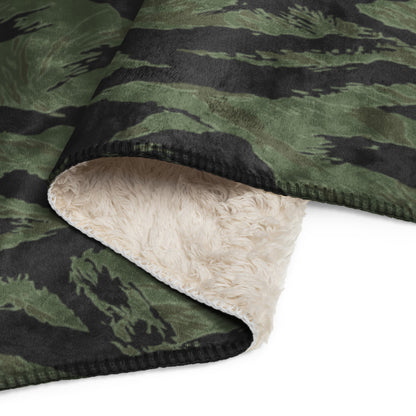 South Vietnamese ARVN Tiger Stripe CAMO Sherpa blanket - Blanket