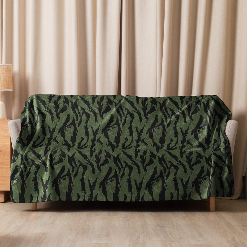 Tiger Stripe ARVN Ranger CAMO Sherpa Blanket