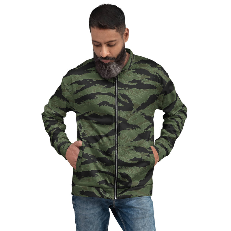Tiger Stripe ARVN Ranger CAMO Unisex Bomber Jacket - XS