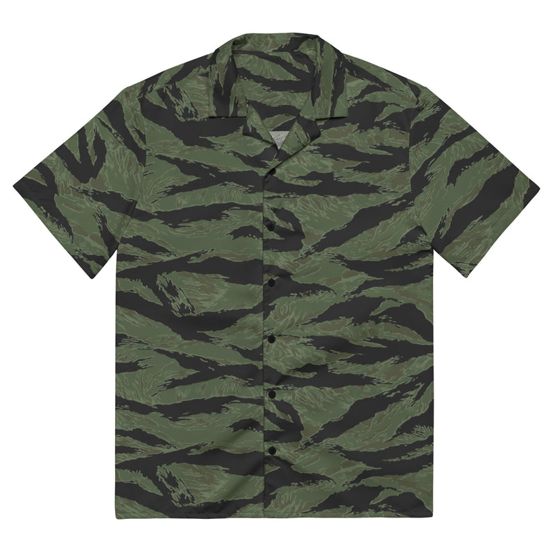 Tiger Stripe ARVN Ranger CAMO Unisex Short-Sleeve Button Shirt - 2XS - Button-Up